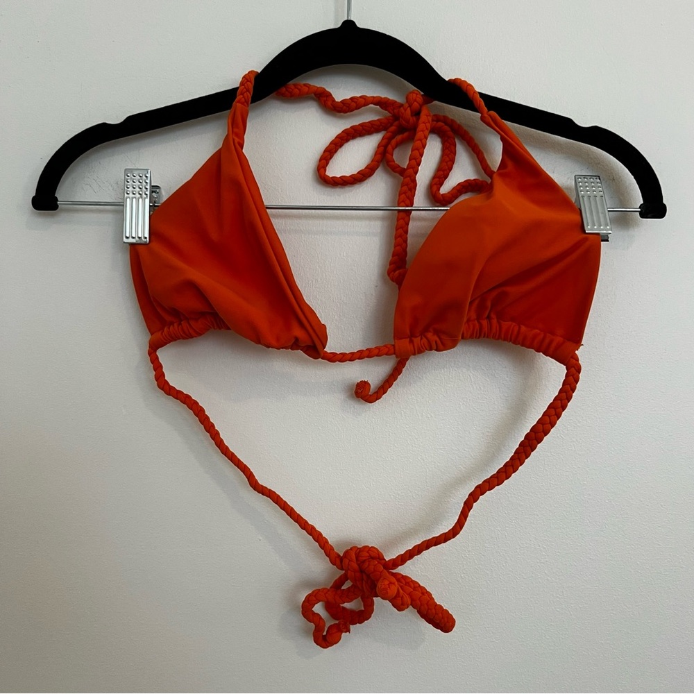 Vibrant Orange Bikini Top L